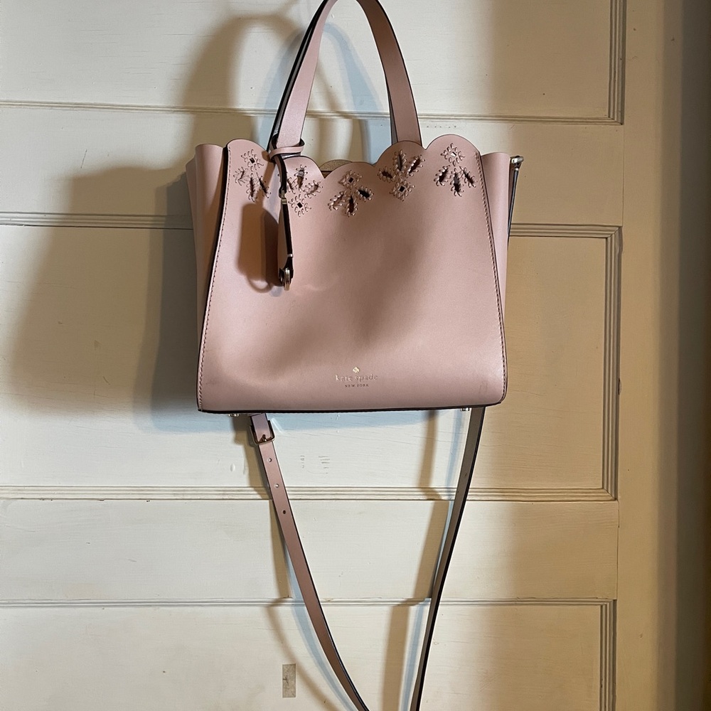 Kate Spade Blush Pink Scalloped Tote